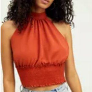 Free People Beverly Halter Top in Dazed and Amused Size Small